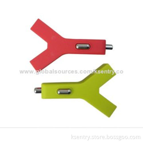 Dual USB Ports Colorful In-car charger with 2.1A Output
